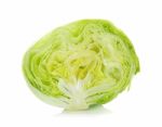 Fresh Lettuce Isolated On The White Background Stock Photo