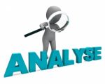 Analyse Character Shows Investigation Analysis Or Analyzing Stock Photo