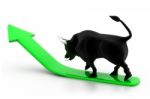 Growing Arrow With Bull Stock Photo