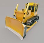 Heavy Crawler Bulldozer Stock Photo