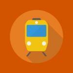 Travel Flat Icon. Train Stock Photo