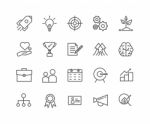 Simple Set Of Start Up  Thin Line Icons Stock Photo