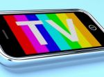 Television On Mobile Phone Stock Photo