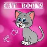 Cat Books Indicates Learn Education And Felines Stock Photo