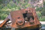 Sunk Shipwrecks At Tangalooma Island In Moreton Bay Stock Photo