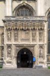 Entrance To Canterbury Cathedral Stock Photo