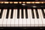 Piano Keyboard With Selective Focus Stock Photo