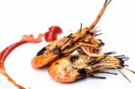 Grilled Shrimp Stock Photo