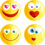 Emoticon Love Stock Photo