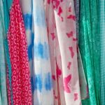 In  Greece  Accessory Colorfull Scarf And Headscarf Old Market N Stock Photo