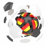 Germany Soccer Ball On White Background Stock Photo