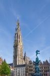 The Grand Place In Antwerp, Belgium Stock Photo