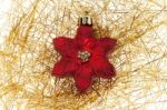 Flower Christmas Ornament Stock Photo