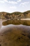 Beautiful Beach In Portugal Stock Photo