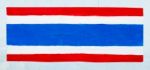 Painting Flag Of Thailand On Wall Stock Photo