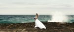 Bride At Snapper Rock Beach In New South Wales Stock Photo