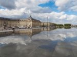 Miroir D'eau At Place De La Bourse In Bordeaux Stock Photo