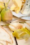 Fresh Pears And Cheese Stock Photo