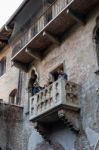 Romeo And Juliet's Balcony In Verona Stock Photo