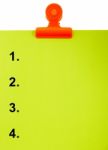 Number Clipboard For List Or Top 4 Stock Photo