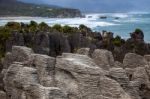 Pancake Rocks Near Punakaiki Stock Photo