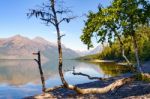 View Of Lake Mcdonald In Montana Stock Photo