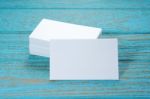 Blank Business Card Stock Photo