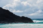 Pristine Beach On Moreton Island.  Stock Photo