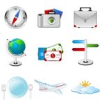 Travel Icons Stock Photo