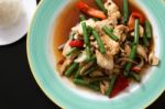 Thai Basil Chicken Stock Photo