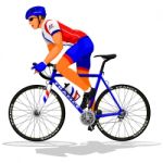 French Road Cyclist Stock Photo