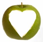 Apple For Heart Stock Photo