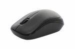 Side Black Wireless Mouse On White Background Stock Photo