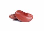 Boiled Red Bean Isolated On The White Stock Photo