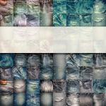 Collage Set Of Jeans Background With Blank For Text Stock Photo