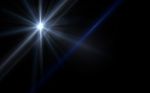 Abstract Of Lighting Digital Blue Lens Flare In Dark Background.galaxy Burst Of Light Stock Photo