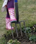 Child Digging Stock Photo