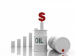 Growing Oil Chart Stock Photo