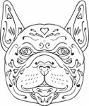 French Bulldog Head Mandala Stock Photo