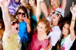 Teenagers Dancing In Night Club Stock Photo