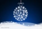 Blue christmas bauble background Stock Photo