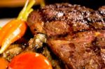 Grilled Ribeye Steak Stock Photo