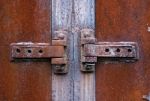 Rusty Metal Hinge Stock Photo