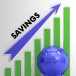 Raising Savings Chart Showing Financial Success Stock Photo