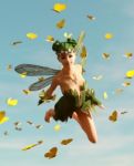 3d Rendering Of A Fairy Flying On The Sky S Stock Photo
