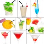 Cocktails Collage Stock Photo