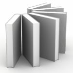 3d Blank Book Cover White Background Stock Photo