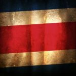 Old Grunge Flag Of Costa Rica Stock Photo