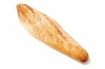 Traditional Baguette On White Background Stock Photo