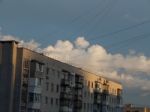 Clouds Of A Storm Over The City Float  Stock Photo